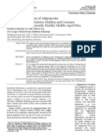 Serum Concentrations of Adiponectin and Risk of Type 2 Diabetes Mellitus and Coronary Heart Disease in Apparently Healthy Middle-Aged Men