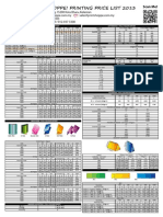 Printshoppe Price List