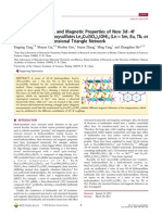 Syntheses, Structure, and Magnetic Properties of New 3d 4f Heterometallic Hydroxysulfates LN Cu (SO) (OH) (LN SM, Eu, TB, or Dy) With A Two-Dimensional Triangle Network