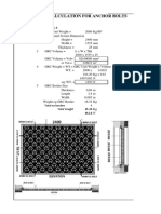 Design Calculation For Anchor Bolts: A For GRC Panel 6