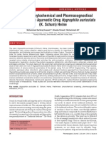 Preliminary Phytochemical and Pharmacognostical Screening of The Ayurvedic Drug Hygrophila Auriculata (K. Schum) Heine