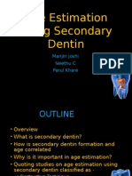 Age Estimation Using Secondary Dentin