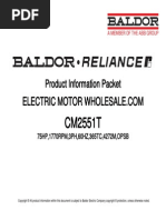 Product Information Packet: 75HP, 1770RPM, 3PH, 60HZ, 365TC, 4272M, OPSB