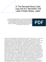 ACT NO. 3815 The Revised Penal Code of The Philippines AN ACT REVISING THE Penal Code and Other Penal Laws