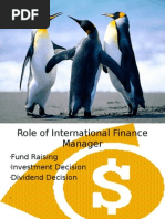 Role of International Finance Manager