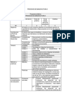 Proceso de Manufactura II