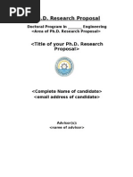 PHD Research Proposal Template