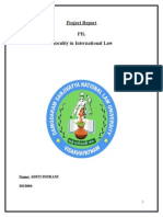 Project Report PIL Morality in International Law: Name: Aditi Indrani 2013004