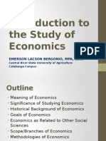 Introduction To The Study of Economics