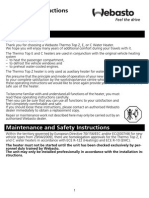 Webasto Operating Instructions For Thermo Top Z/E/C
