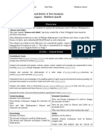 English Shakespeare's Romeo and Juliet: A Text Analysis Grade(s) : 1 Designer: Matthew Jarrett