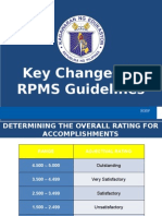 Key Changes in RPMS Guidelines