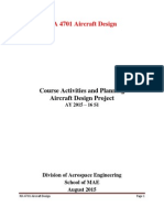 MA 4701 AY 15 S1 Aircraft Design - Course Activities and Planning