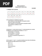 2009.10.26 MicroeconomicsI 2009 hw2 Ans