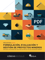 Gerens. Programa 2015. Formulación, Evaluación y Gestión de Proyectos Mineros