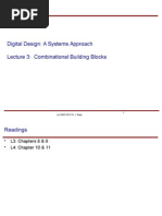 Digital Design: A Systems Approach Lecture 3: Combinational Building Blocks