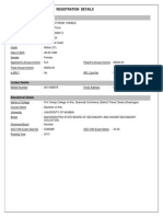 Post Matric Registration Report