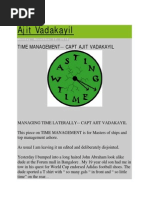 Ajit Vadakayil - Time Management