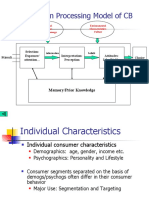 Information Processing Model of CB: Memory/Prior Knowledge