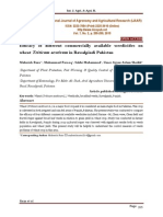 Efficacy of Different Commercially Available Weedicides On Wheat Triticum Aestivum in Rawalpindi Pakistan