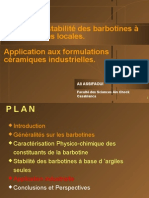 Etude de La Stabilité Des Barbotines À Base D'argiles Locales.