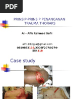 Prinsip-Prinsip Penanganan Trauma Thoraks: Al - Afik Rahmad Safii