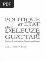 Sibertin-Blanc - Politique Et Etat Chez Deleuze Et Guattari