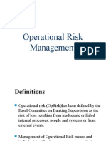 Operational Risk Management