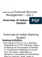 Banking Financial Services Management - Unit 1: Overview of Indian Banking System