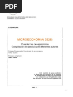 Microeconomía - Cuaderno de Ejercicios Producción Costos, Competencia Perfecta y Monopolio 2015-II