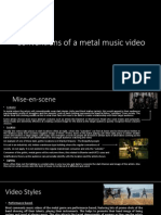 Codes and Conventions of A Metal Music Video