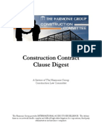 Construction Contract Clause Digest