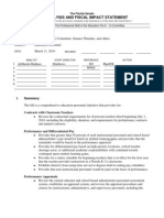 Bill Analysis and Fiscal Impact Statement: I. Summary