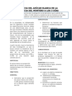 Influencia Del Azúcar Blanca en La Resistencia Del Mortero A Los 3 Días