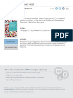 Approaches To Universal Health Coverage and Occupational Health and Safety For The Informal Workforce in Developing Countries