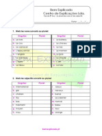 A.1.9 Ficha de Trabalho Le Pluriel Des Noms Et Des Adjectifs 1