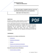 Modulo de Analisis y Diseno Tercero Bachillerato