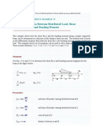 Relations Between Distributed Load Shear Force and Bending Moment