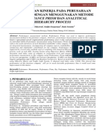 Furniture Dengan Menggunakan Metode Performance Prism Dan Analytical Hierarchy Process