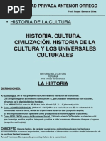 Historia de La Cultura, Civilizacion y Los Universales Culturales