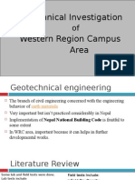 Geotechnical Investigation of WRC Area