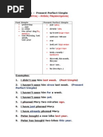 Past Simple and Present Perfect Simple