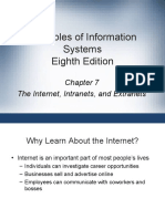 Principles of Information Systems Eighth Edition: The Internet, Intranets, and Extranets