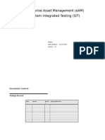 Enterprise Asset Management (eAM) System Integrated Testing (SIT)