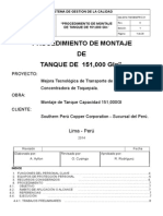 044-2014-TM - OBM - PRO-01 Procedimiento de Montaje de Tanque 151,000 GLN