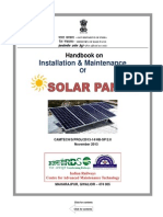 Handbook On Installation & Maintenance of Solar Panel