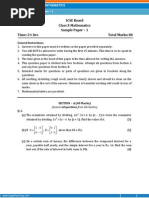 ICSE-Mathematics Sample Paper-1-Class 10 Question Paper