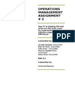 Operations Management Assignment 2