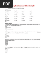 B Level in English Exercises