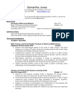 Teaching Resume 2015